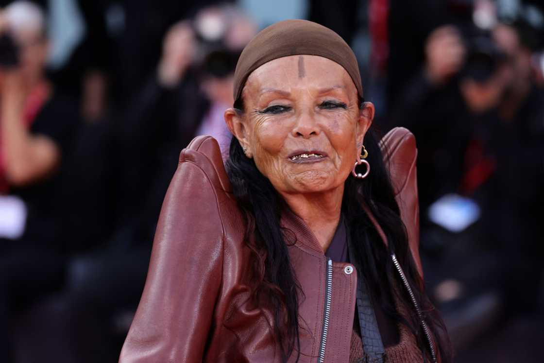 Michèle Lamy at a red carpet