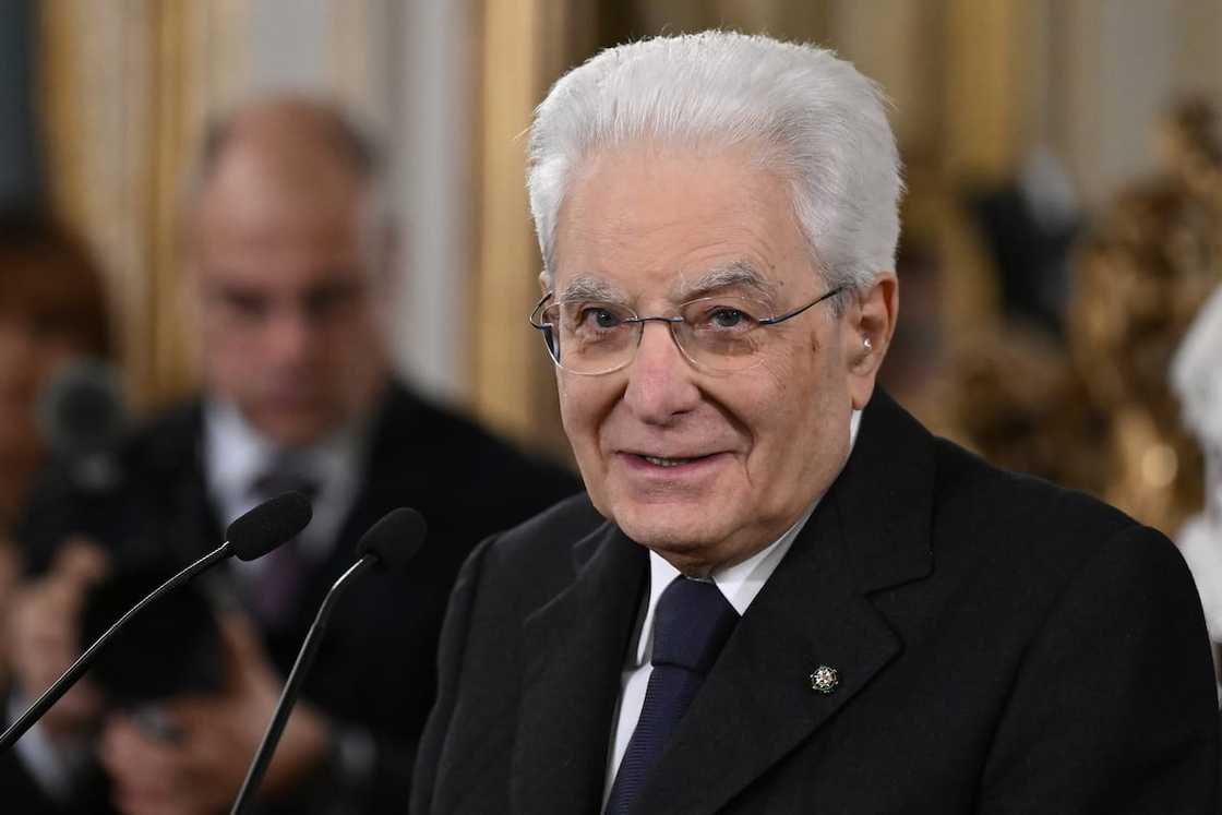 Sergio Mattarella is meeting with the Italian men's national tennis team