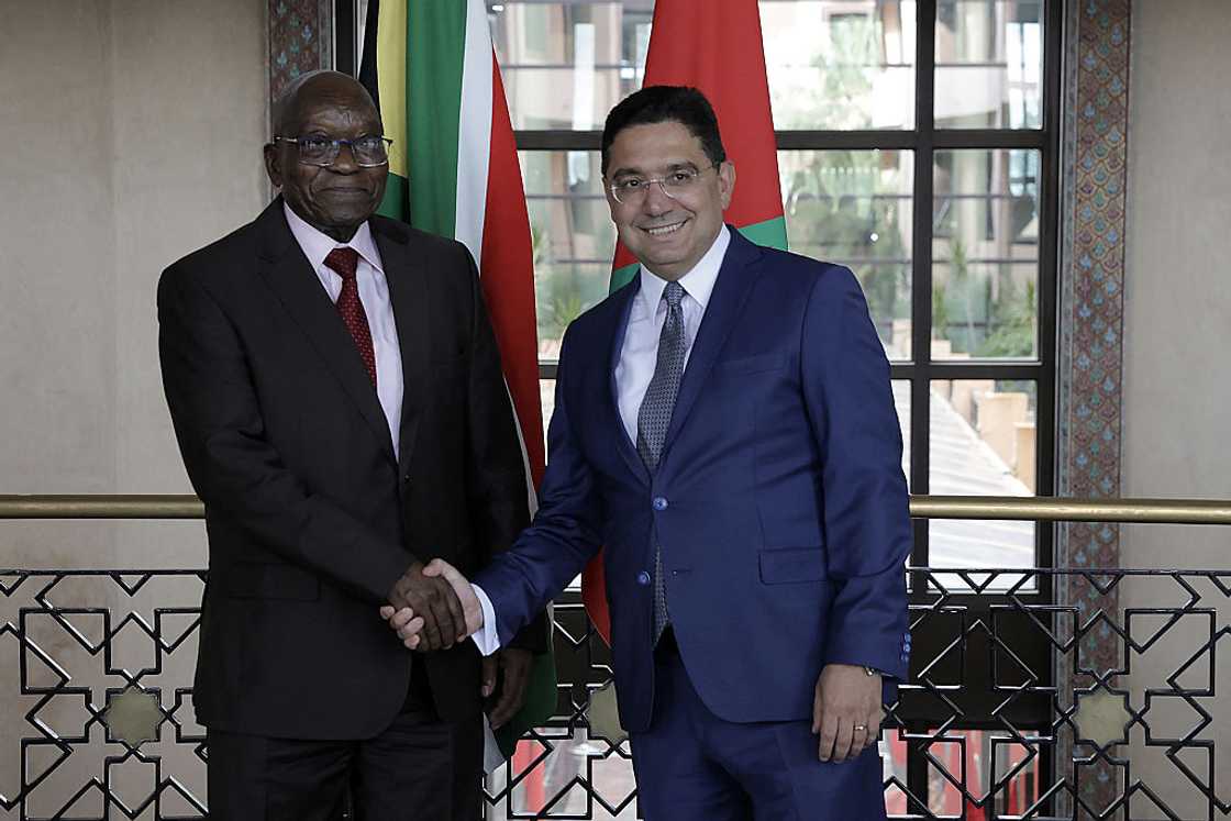 Jacob Zuma visited Morocco and met with Moroccan Foreign Minister Nasser Bourita