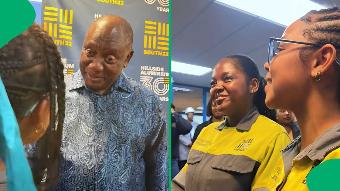 The interaction took place during a formal tour of a major South African aluminium smelter The interaction took place during a formal tour of a major South African aluminium smelter