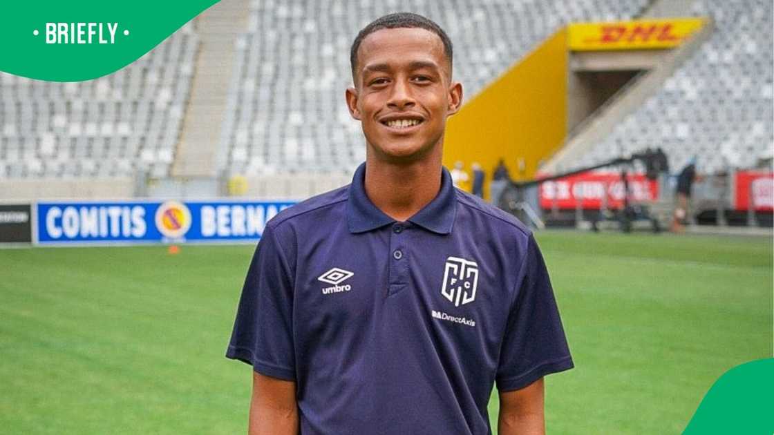 Cape Town City forward Jaedin Rhodes is a transfer target for Sundowns and Pirates.