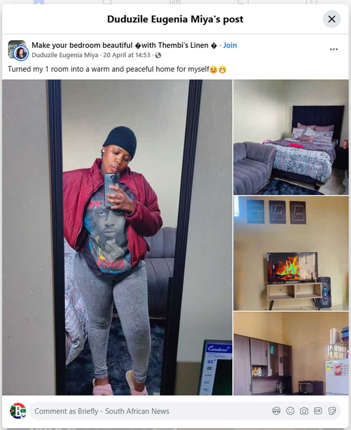 A lady was proud with the way she transformed her bedroom. A lady was proud with the way she transformed her bedroom.
