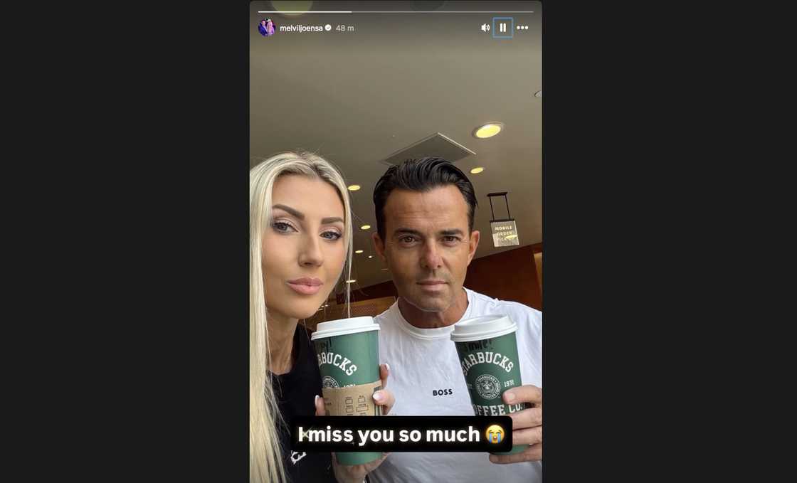 Mel Viljoen dedicated an emotional post to her husband