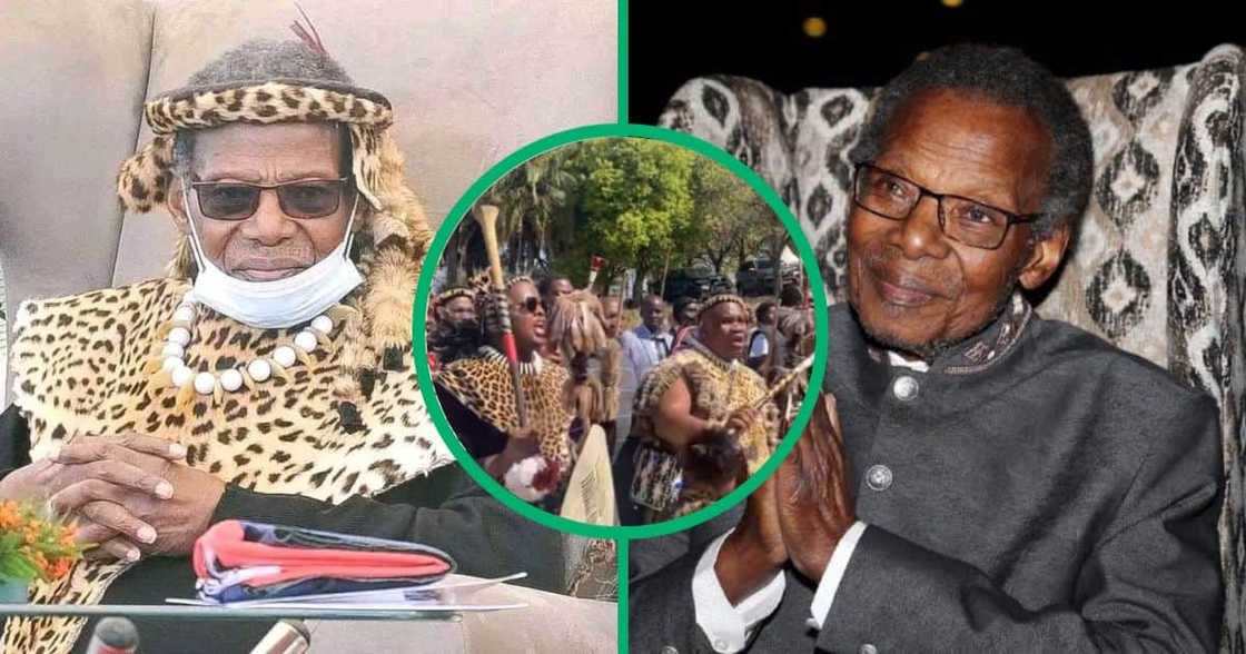 Maskandi singers sang at Prince Mangosuthu Buthelezi's Ulundi home. Maskandi singers sang at Prince Mangosuthu Buthelezi's Ulundi home.