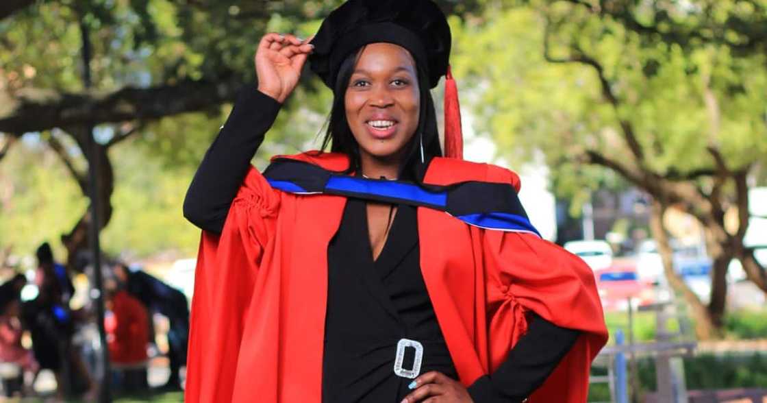 The PhD graduate in the Eastern Cape obtained her doctoral qualification in biochemistry The PhD graduate in the Eastern Cape obtained her doctoral qualification in biochemistry