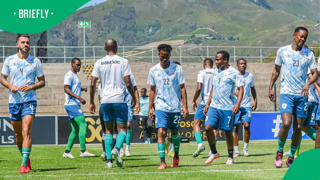 Sekhukhune United players in training ahead of their PSL clash against Orlando Pirates.