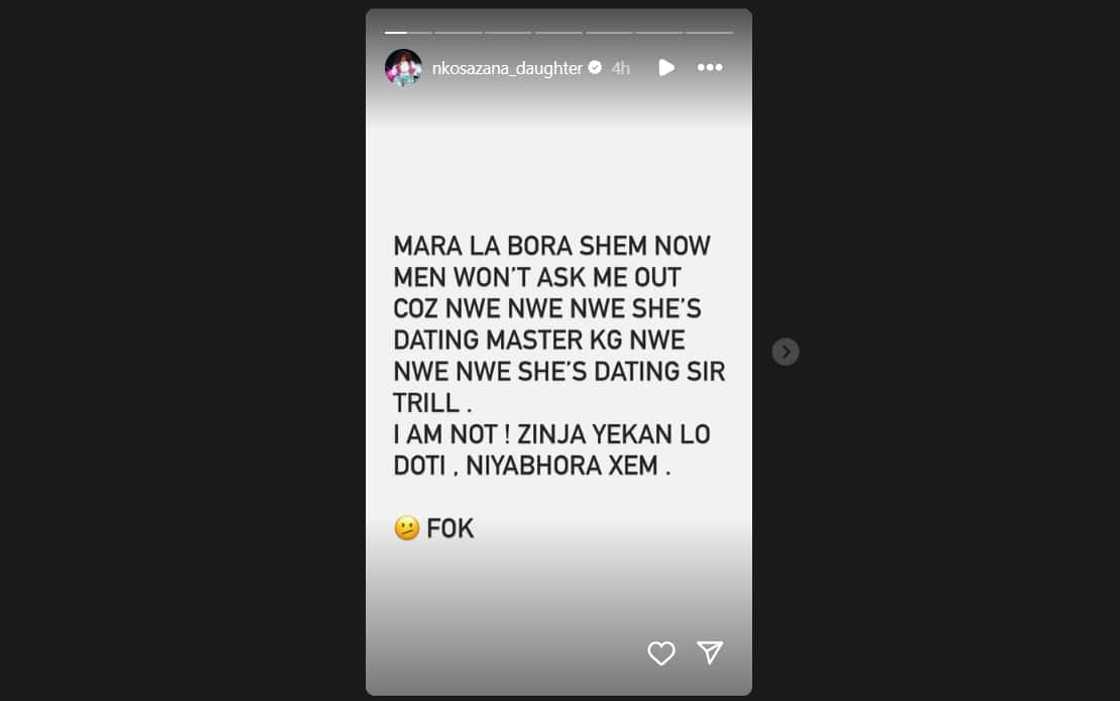 Nkosazana Daughter denied dating Sir Trill and Master KG