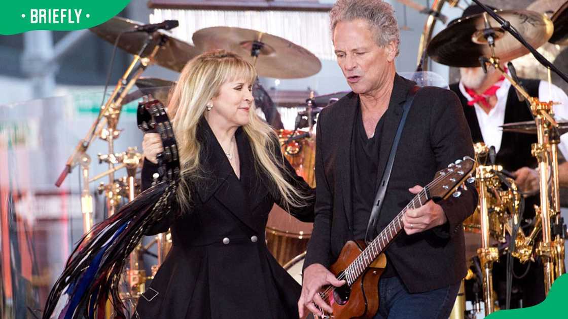 Lindsey Buckingham and Stevie Nicks at NBC's Today Show in 2014 Lindsey Buckingham and Stevie Nicks at NBC's Today Show in 2014
