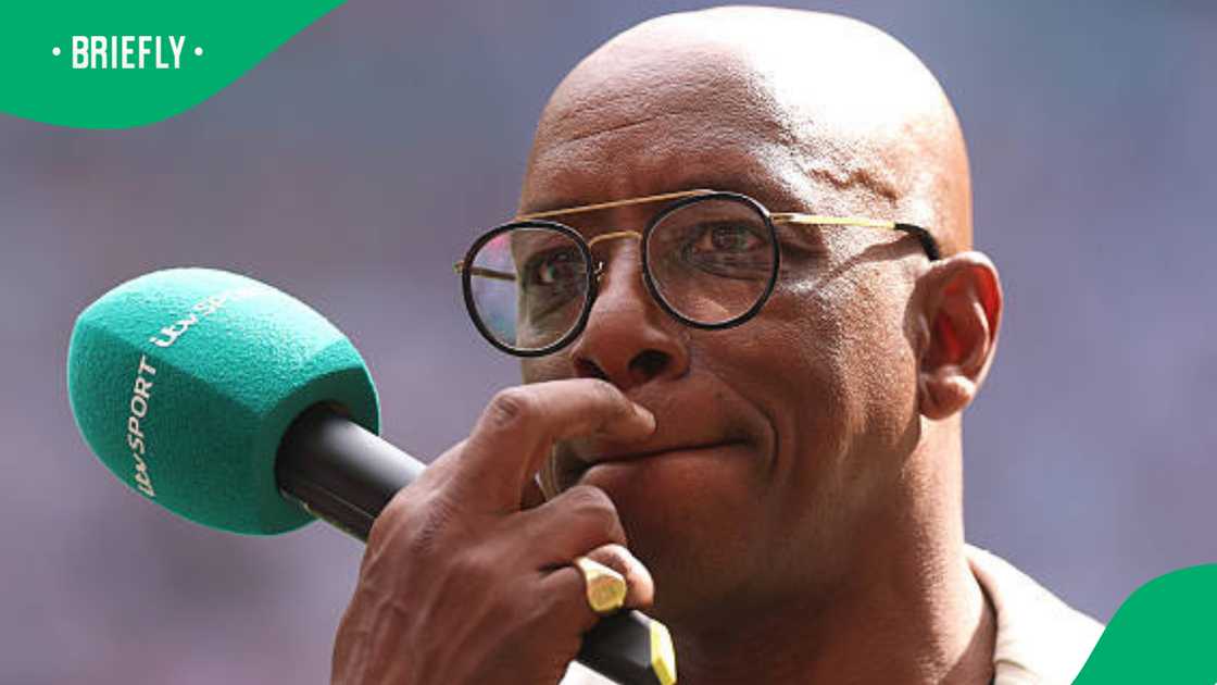 Ian Wright is pictured at Wembley for the FA Cup semi-final Ian Wright is pictured at Wembley for the FA Cup semi-final