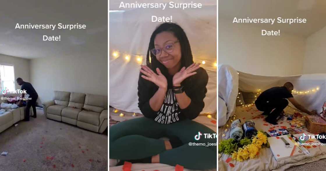 TikTok user @themo_joeshow shared a video showing the setup and how happy his lady was TikTok user @themo_joeshow shared a video showing the setup and how happy his lady was