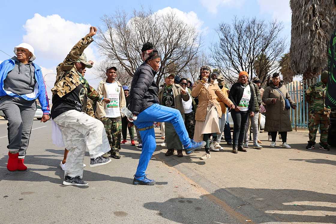 Members of Operation Dudula protested after their members were arrested