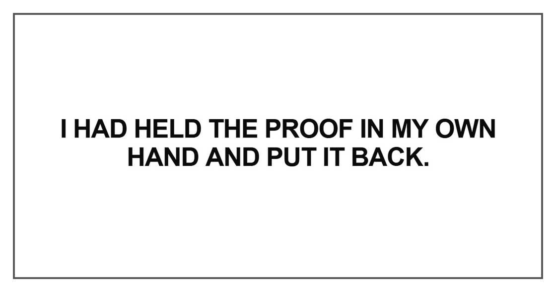 I had held the proof