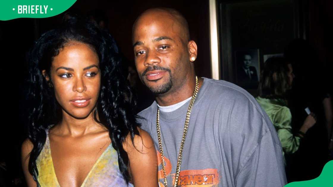 Damon Dash and Aaliyah at the 2001 premiere of Planet of the Apes