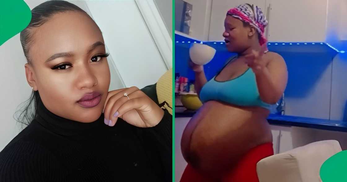 Mzansi amazed by woman's pregnancy transformation