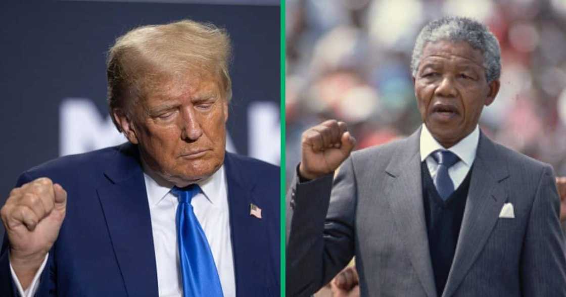 Donald Trump and Nelson Mandela