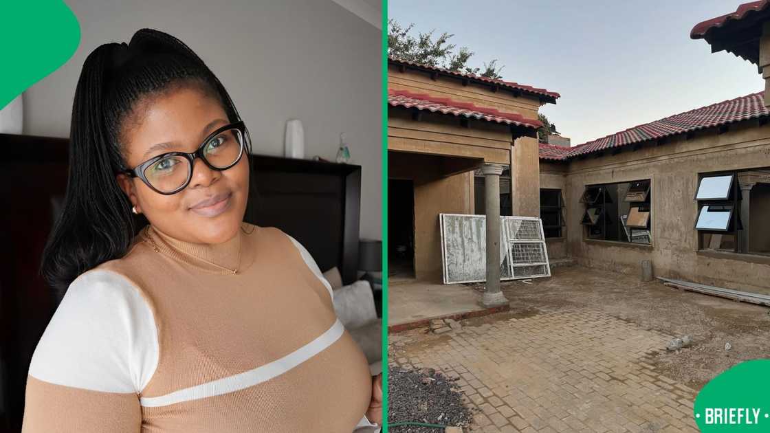 A woman showed what her home looked like. A woman showed what her home looked like.