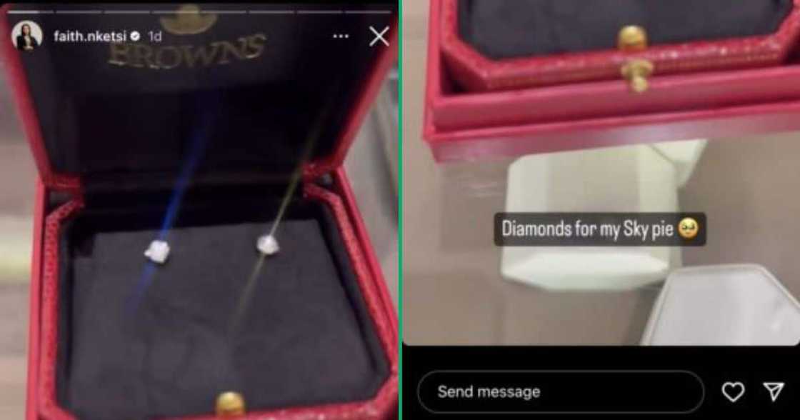 Faith Nketsi buys diamond earrings Faith Nketsi buys diamond earrings