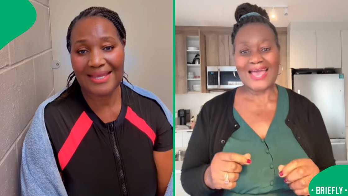 The visual on the right showed Mama Tandy showing off her youthfulness