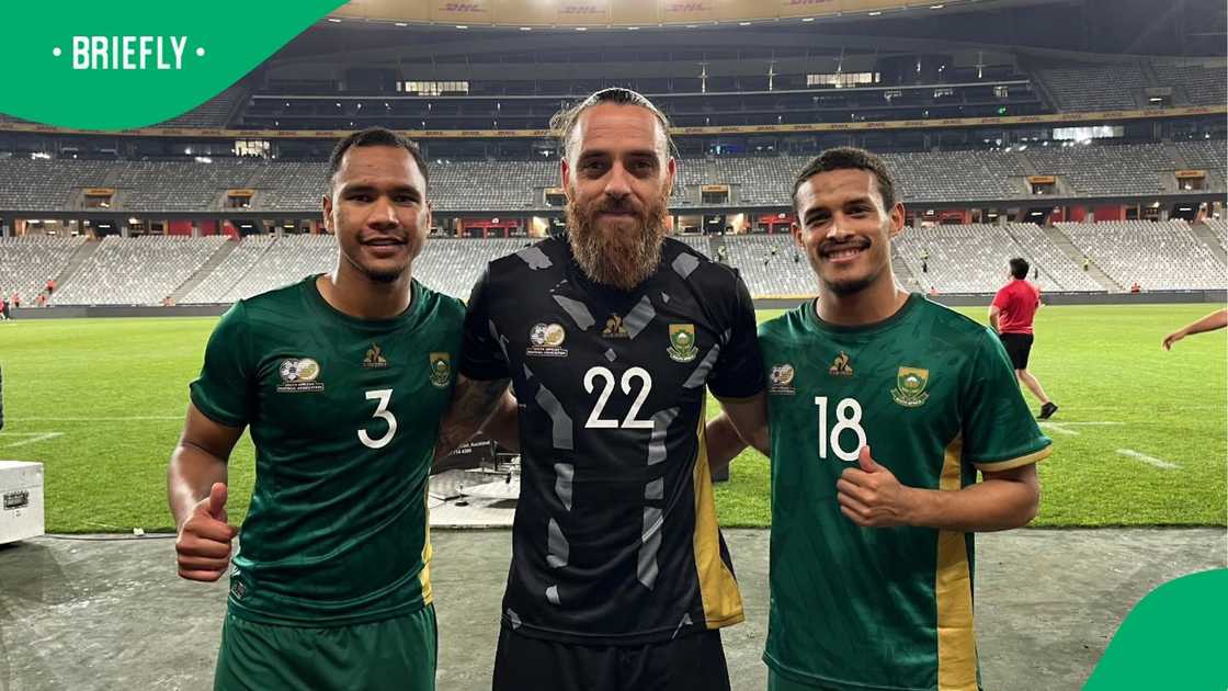 Fawaaz Basadien, Sage Stephens and Devin Titus are Stellenbosch FC players in the Bafana Bafana squad. Fawaaz Basadien, Sage Stephens and Devin Titus are Stellenbosch FC players in the Bafana Bafana squad.