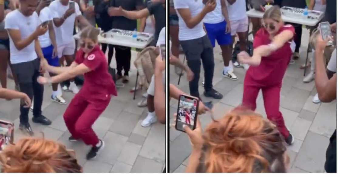 Nurse does the Dougie Nurse does the Dougie