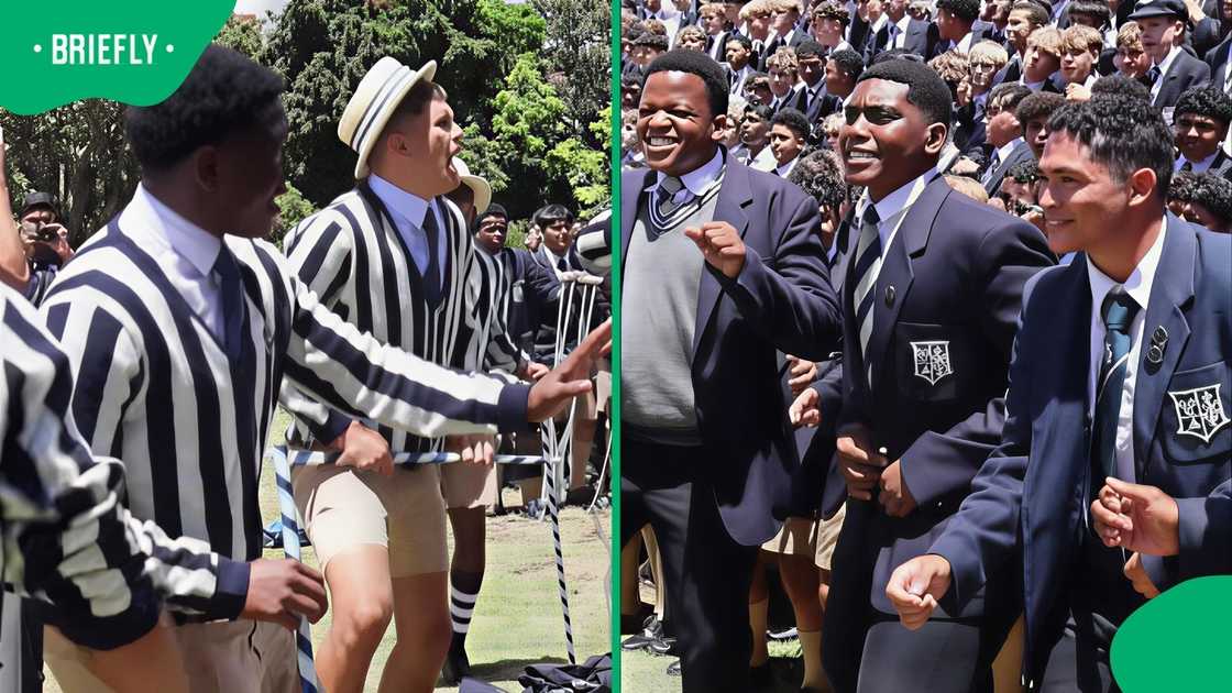 Wynberg Boys' High takes part in a 5FM war cry competition Wynberg Boys' High takes part in a 5FM war cry competition