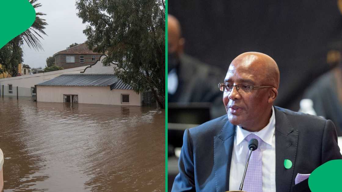 Dr Aaron Motsoaledi visited flood affected North West where a hospital had to be closed after suffering damage.