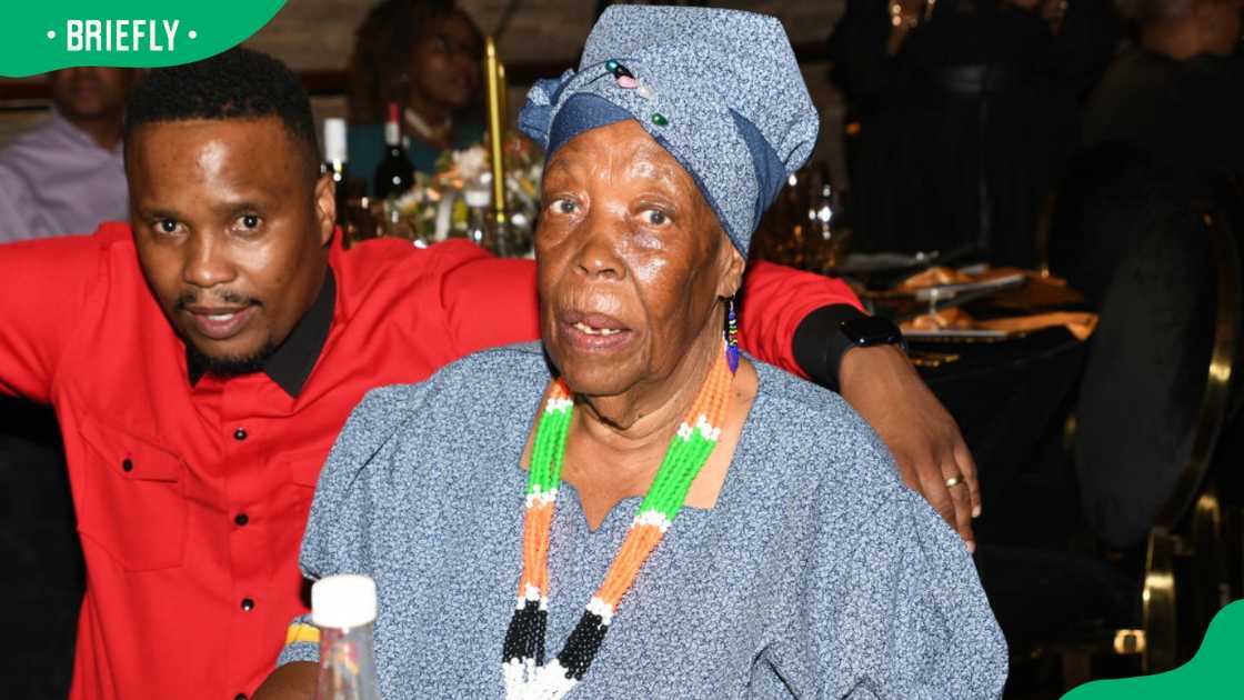 Lydia Mokgokoloshi at the Induction of Five South African Gallery of Legends at Sanctuary Hall, Freedom Park in 2024