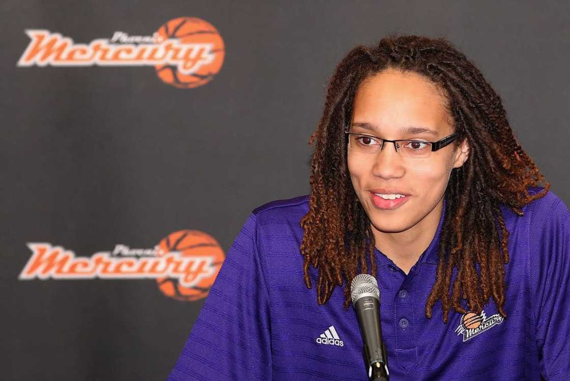 Brittney Griner during a press conference Brittney Griner during a press conference