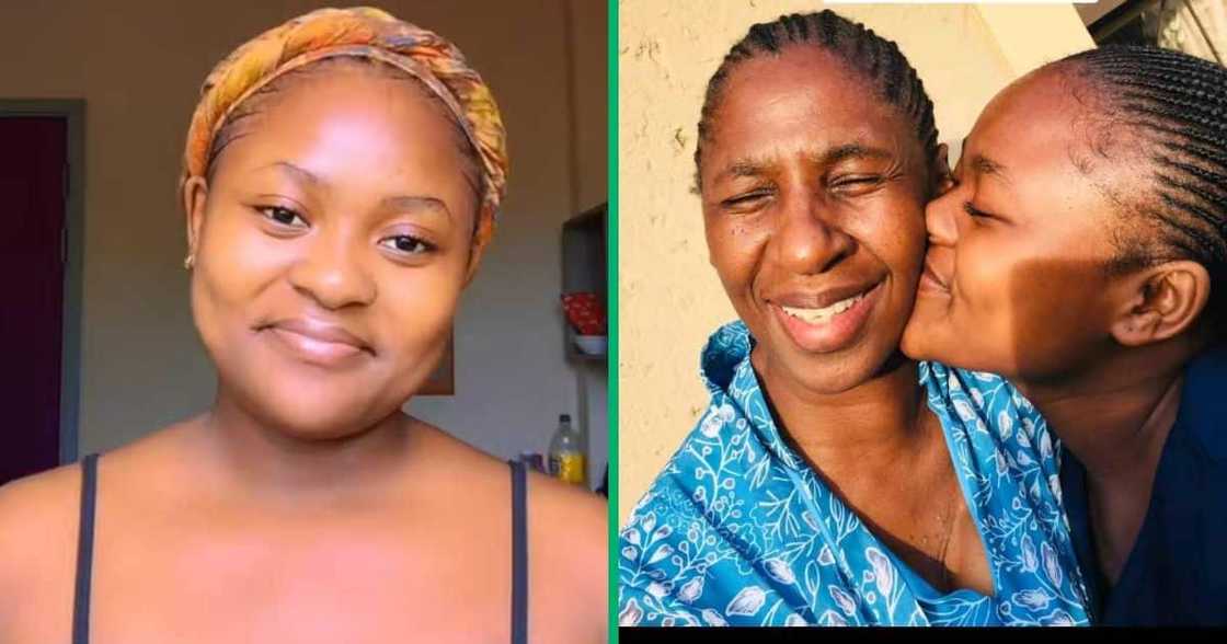 A TikTok video of a woman appreciating her stepmum. A TikTok video of a woman appreciating her stepmum.