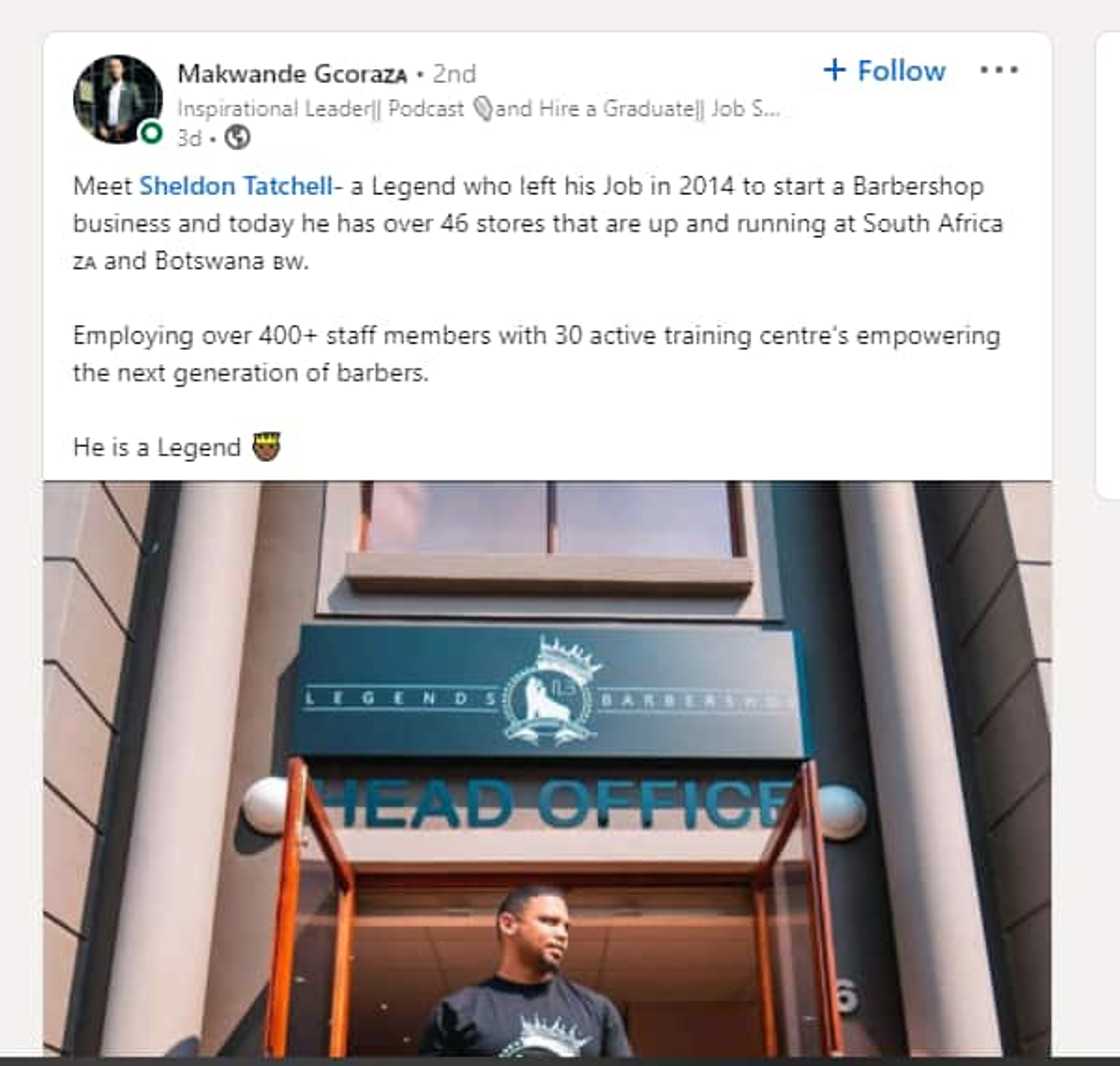 Inspiring, entrepreneur, social media, Mzansi, barber Inspiring, entrepreneur, social media, Mzansi, barber