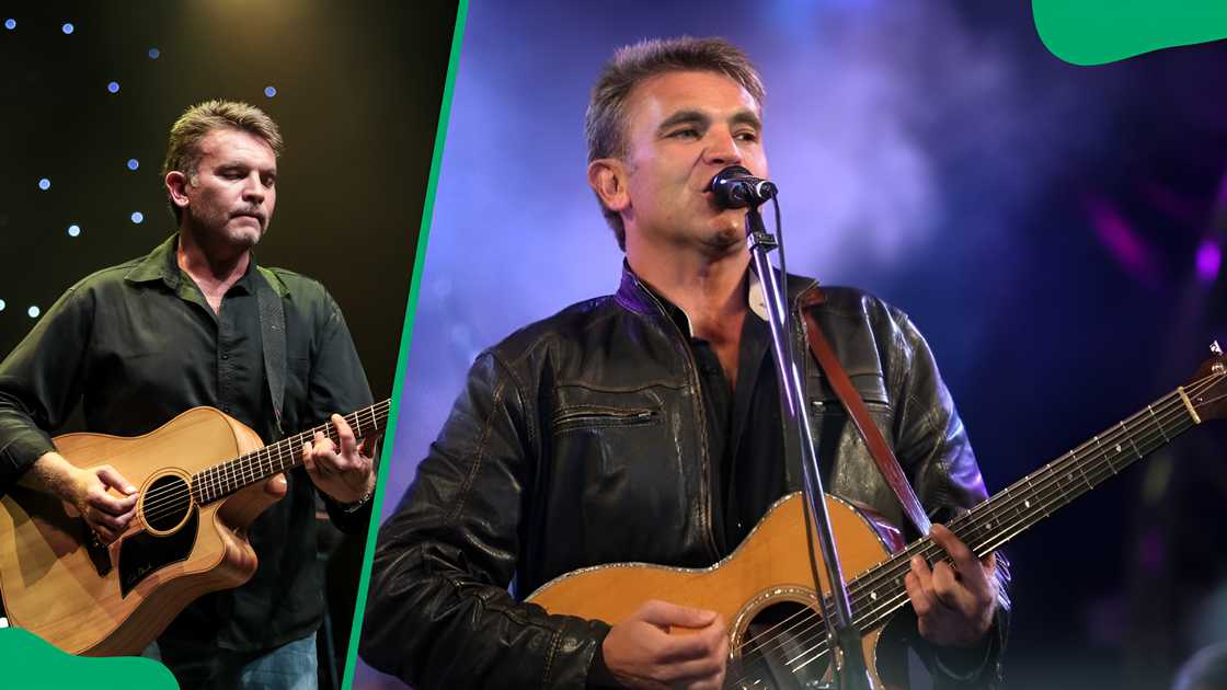 Theuns Jordaan performs on stage Theuns Jordaan performs on stage