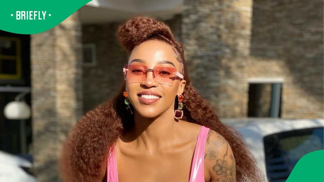 Sbahle Mpisane shared a photo of the man allegedly stalking her