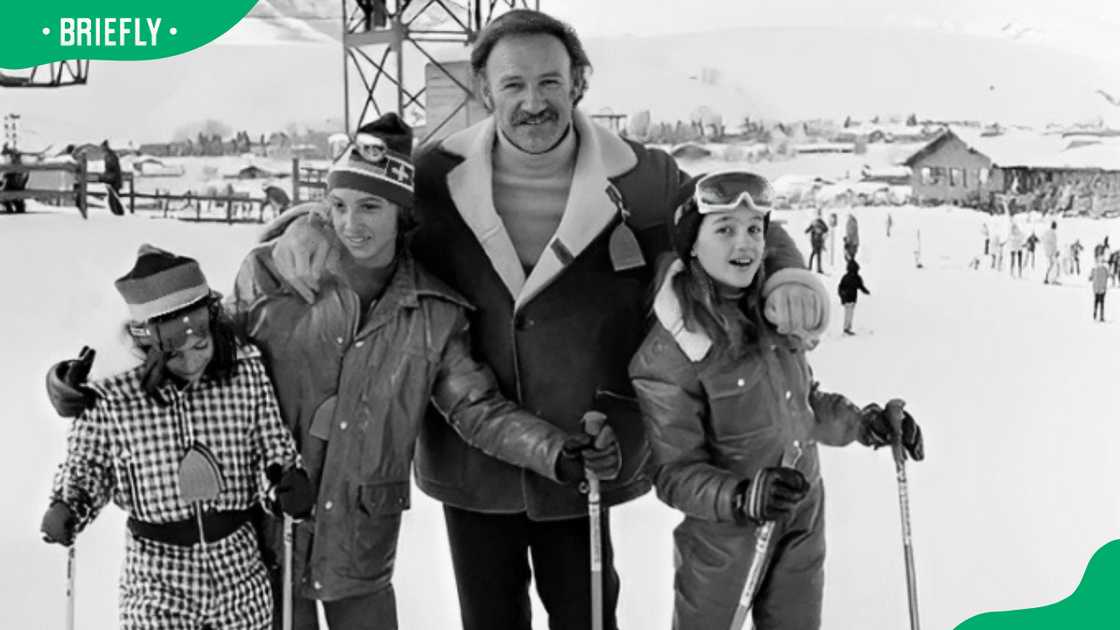 Gene Hackman and his children, Leslie Anne, Christopher Allen, and Elizabeth Jean Hackman