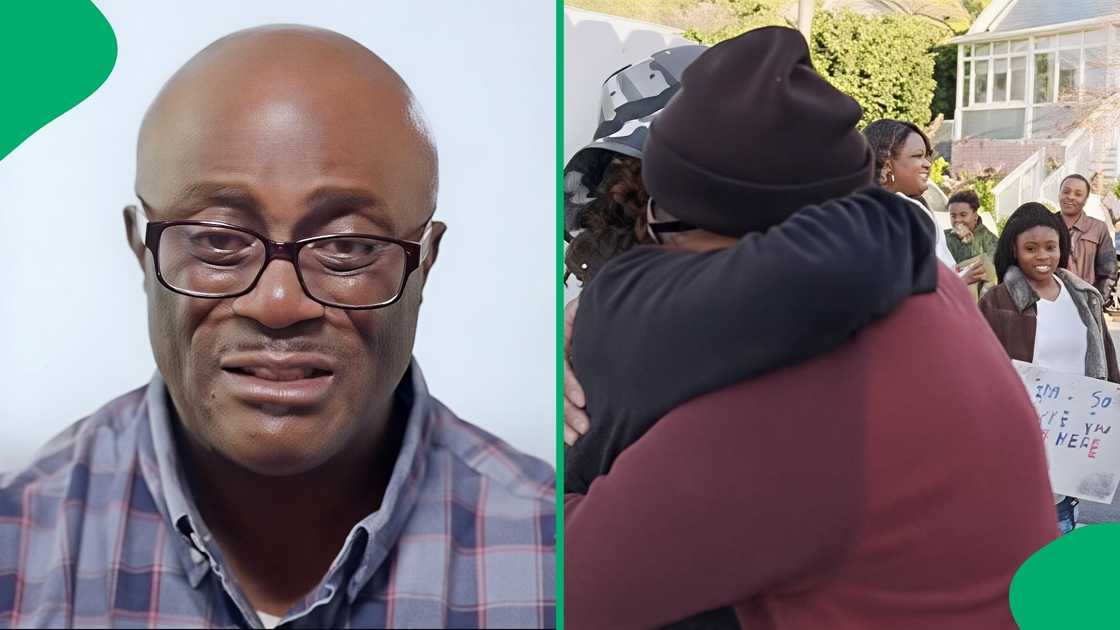 The former inmate expressed deep regret for his past actions while embracing his wife The former inmate expressed deep regret for his past actions while embracing his wife