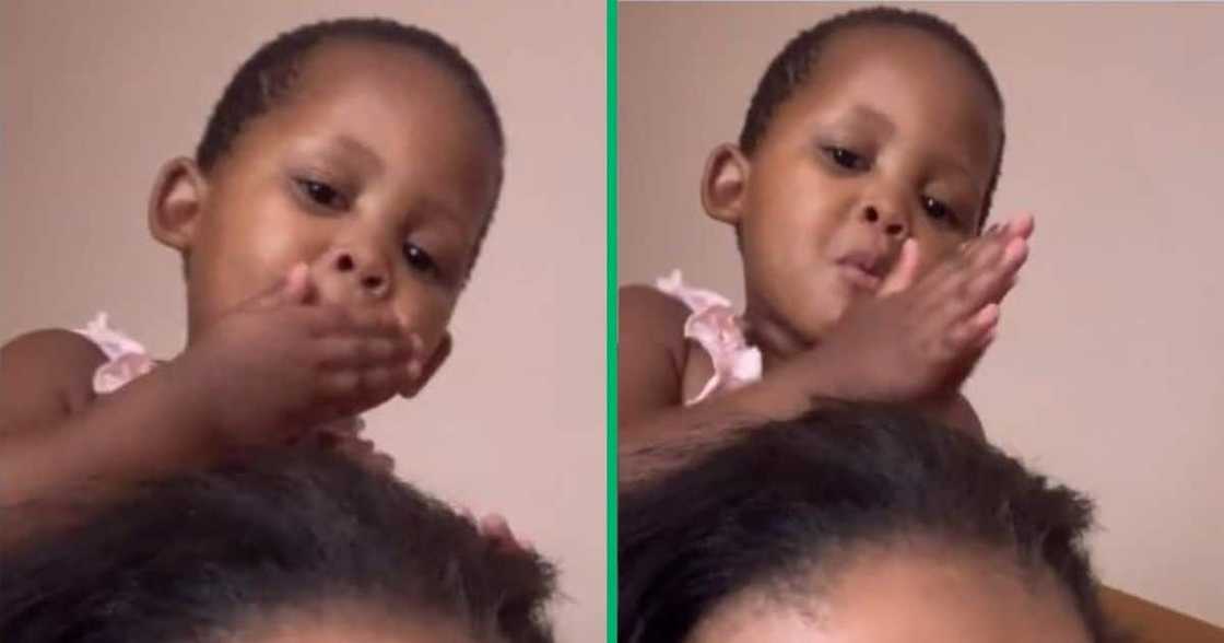 TikTok video shows kid doing mom's hair TikTok video shows kid doing mom's hair