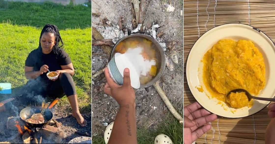 A woman shed a traditional Xhosa dish A woman shed a traditional Xhosa dish