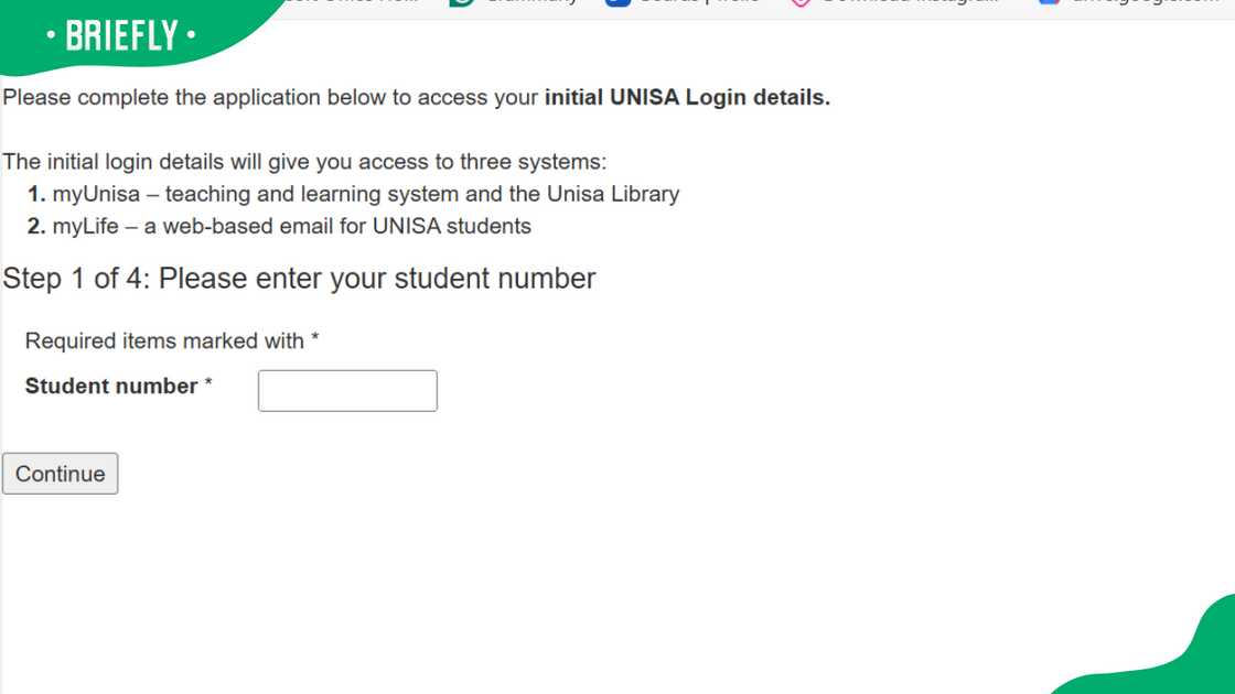 UNISA student portal login
