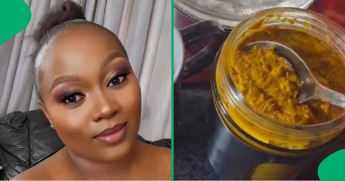 Woman uses belly buster recipe to get rid of fat. Woman uses belly buster recipe to get rid of fat.