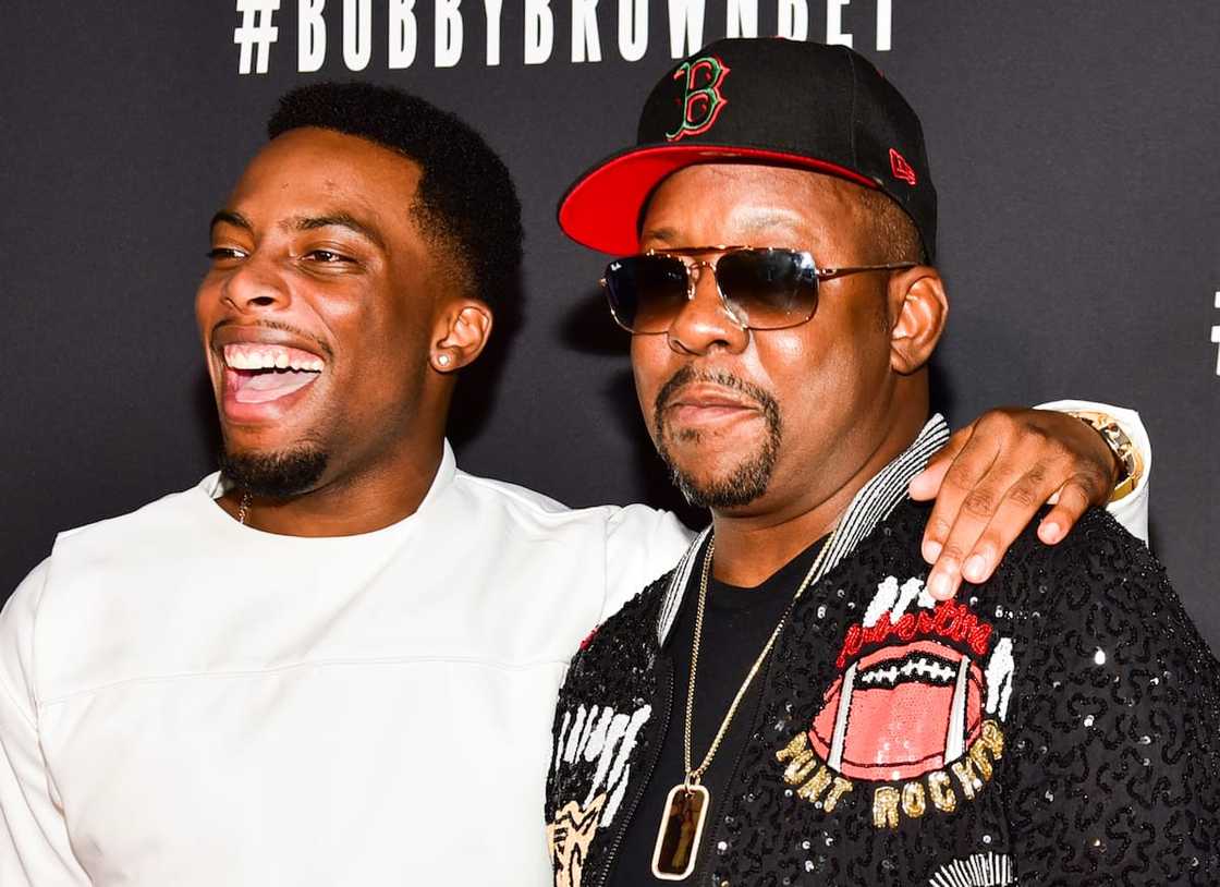 Woody and pop star Bobby Brown Woody and pop star Bobby Brown