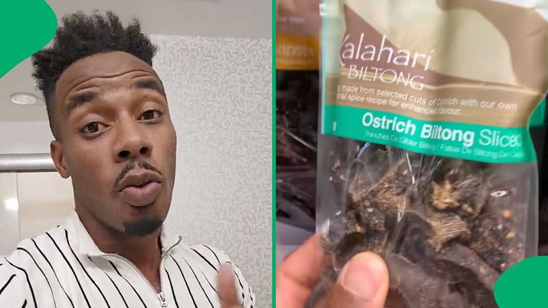 An American man shopped for biltong with his friend