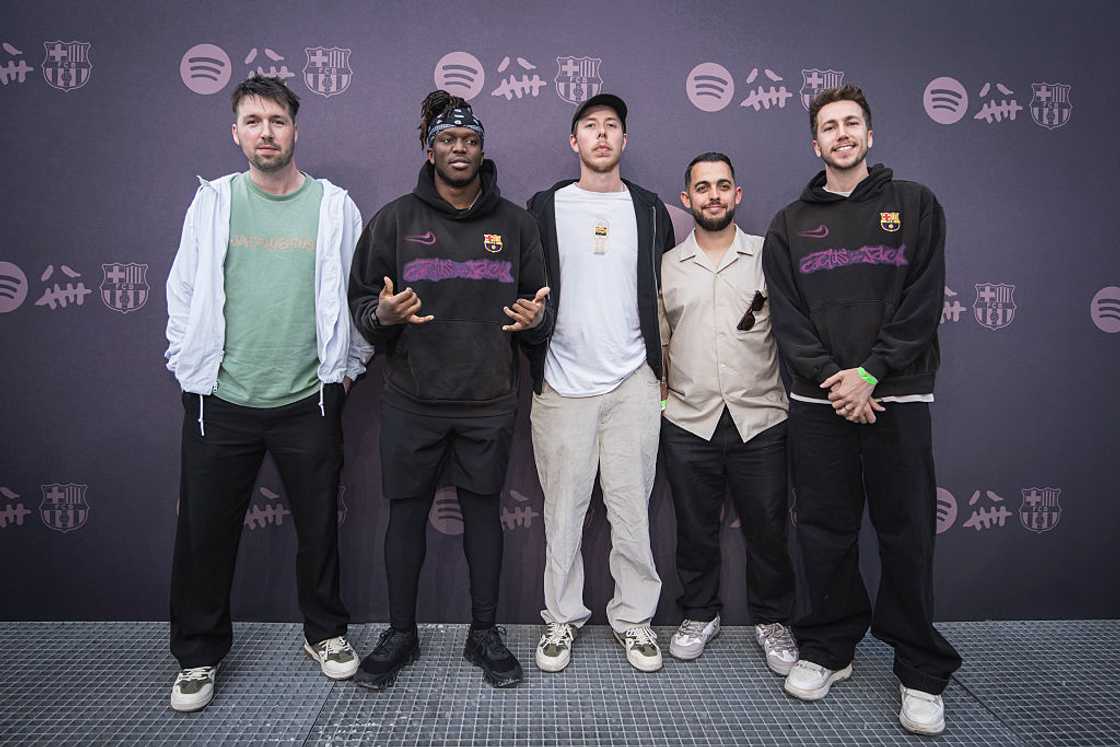 Sidemen at Travis Scott live show to celebrate the partnership between Spotify and FC Barcelona