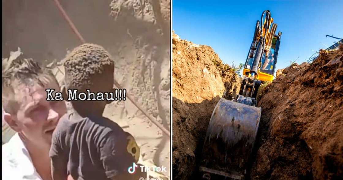 Child stuck in sink hole Child stuck in sink hole