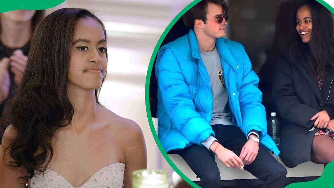 Malia Obama at the White House in 2016 (L). Harvard alumnus Rory Farquharson (R) Malia Obama at the White House in 2016 (L). Harvard alumnus Rory Farquharson (R)