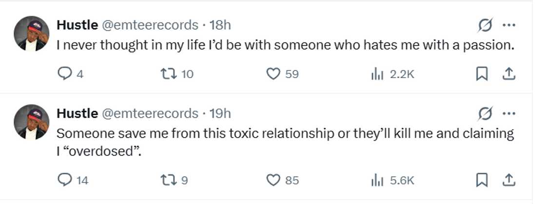 Emtee exposed his relationship with Nicole.