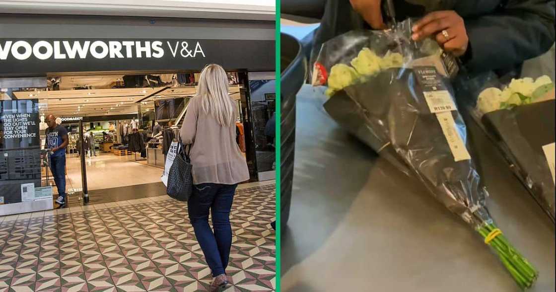 A woman took to TikTok to showcase her flowers from Woolworths. A woman took to TikTok to showcase her flowers from Woolworths.