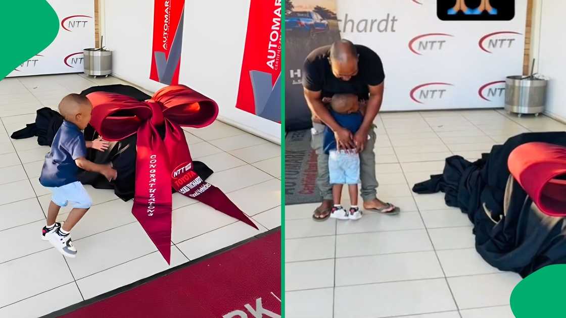 A TikTok user warmed many hearts after sharing a video of her son's reaction to a surprise