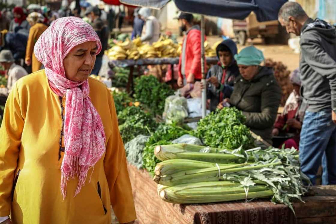 Shoppers buy fresh produce at the Sidi Moussa market in Morocco's coastal city of Sale, north of the capital Shoppers buy fresh produce at the Sidi Moussa market in Morocco's coastal city of Sale, north of the capital
