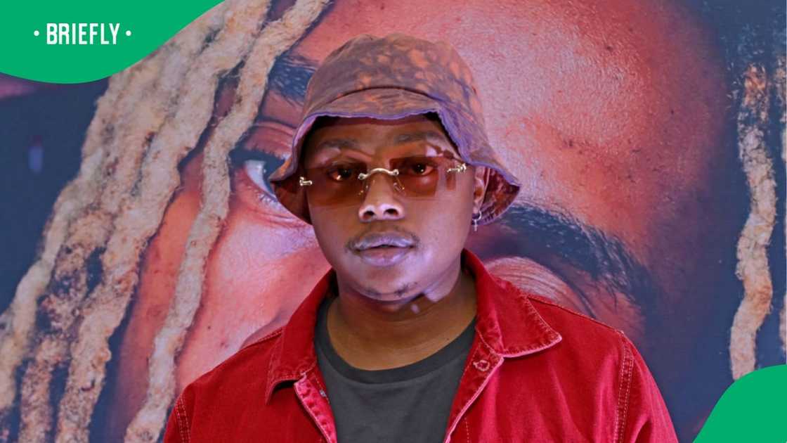 A-Reece leaves the stage during his performance A-Reece leaves the stage during his performance