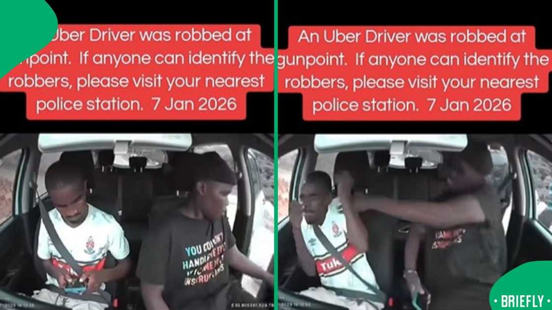 The screenshot on the right captured the moment during the attack