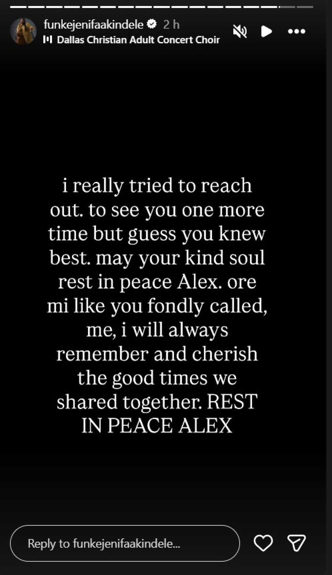 Alexx Ekubo dies